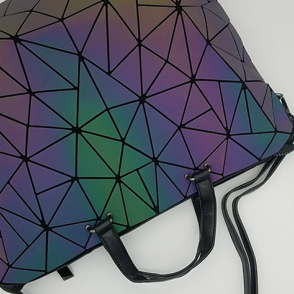🍭 Reflective Geometry Fashion Tote Bag Laptop Bag